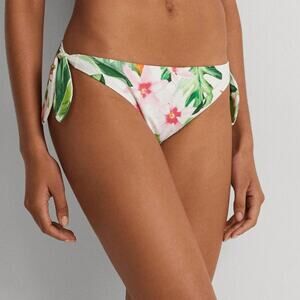Lauren Ralph Lauren Tropical Floral Hipster Bikini bottoms white pink - 8